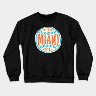 Miami Florida Hand Drawn Typography Baseball T-Shirt Crewneck Sweatshirt